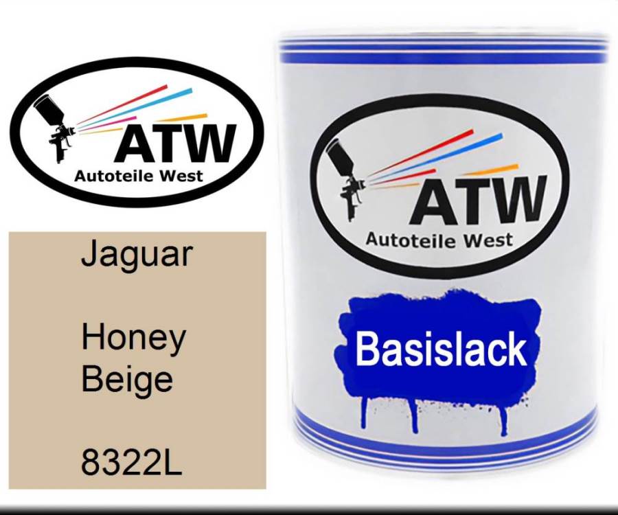 Jaguar, Honey Beige, 8322L: 1L Lackdose, von ATW Autoteile West.